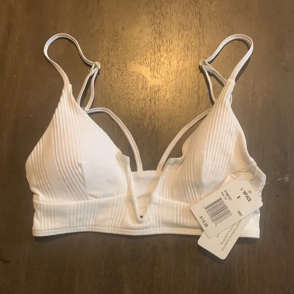 NWT L*Space Women's Siren Bikini Top White - Picture 5 of 16
